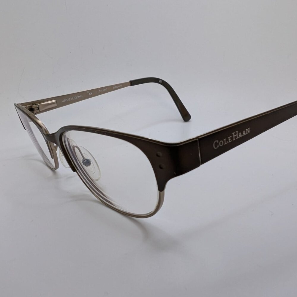 Cole Haan Eyeglasses Frames CH1017 Brown Cat Eye Full Rim 49-18-135 CV
